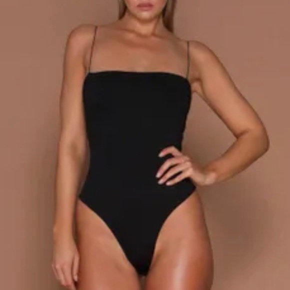 MESHKI BUNDLE LEILA BODYSUITS NWT WHITE XL BLACK L - Picture 2 of 5